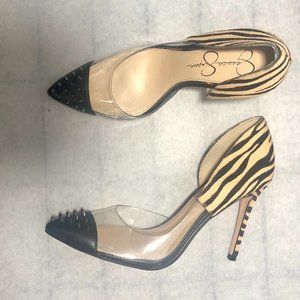 JESSICA SIMPSON Payve 2 Calf Hair d'Orsay Clear